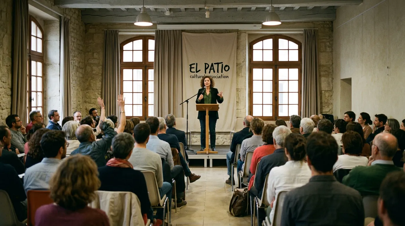 Assemblée citoyenne et débat public dans la salle EL PATIO